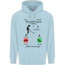 Golf Is Calling Golfer Golfing Funny Childrens Kids Hoodie Light Blue