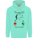 Golf Is Calling Golfer Golfing Funny Childrens Kids Hoodie Peppermint