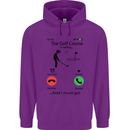 Golf Is Calling Golfer Golfing Funny Childrens Kids Hoodie Purple