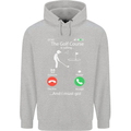 Golf Is Calling Golfer Golfing Funny Childrens Kids Hoodie Sports Grey
