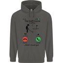 Golf Is Calling Golfer Golfing Funny Childrens Kids Hoodie Storm Grey