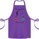 Golf Is Calling Golfer Golfing Funny Cotton Apron 100% Organic Purple