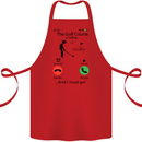 Golf Is Calling Golfer Golfing Funny Cotton Apron 100% Organic Red