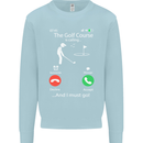 Golf Is Calling Golfer Golfing Funny Kids Sweatshirt Jumper Light Blue