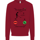 Golf Is Calling Golfer Golfing Funny Kids Sweatshirt Jumper Red
