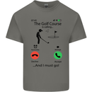 Golf Is Calling Golfer Golfing Funny Kids T-Shirt Childrens Charcoal