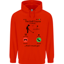 Golf Is Calling Golfer Golfing Funny Mens 80% Cotton Hoodie Bright Red