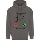 Golf Is Calling Golfer Golfing Funny Mens 80% Cotton Hoodie Charcoal