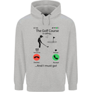 Golf Is Calling Golfer Golfing Funny Mens 80% Cotton Hoodie Sports Grey