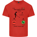 Golf Is Calling Golfer Golfing Funny Mens Cotton T-Shirt Tee Top Red
