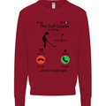 Golf Is Calling Golfer Golfing Funny Mens Sweatshirt Jumper Red