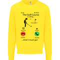 Golf Is Calling Golfer Golfing Funny Mens Sweatshirt Jumper Yellow