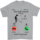 Golf Is Calling Golfer Golfing Funny Mens T-Shirt Cotton Gildan Sports Grey