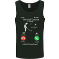 Golf Is Calling Golfer Golfing Funny Mens Vest Tank Top Black