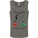 Golf Is Calling Golfer Golfing Funny Mens Vest Tank Top Charcoal