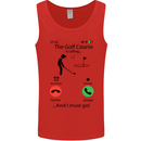 Golf Is Calling Golfer Golfing Funny Mens Vest Tank Top Red
