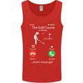Golf Is Calling Golfer Golfing Funny Mens Vest Tank Top Red