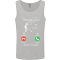 Golf Is Calling Golfer Golfing Funny Mens Vest Tank Top Sports Grey