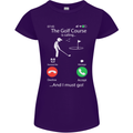 Golf Is Calling Golfer Golfing Funny Womens Petite Cut T-Shirt Purple