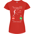 Golf Is Calling Golfer Golfing Funny Womens Petite Cut T-Shirt Red