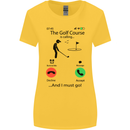 Golf Is Calling Golfer Golfing Funny Womens Wider Cut T-Shirt Yellow