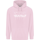 Golf Life's Full of Important Choices Funny Childrens Kids Hoodie Light Pink