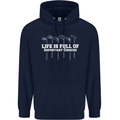 Golf Life's Full of Important Choices Funny Childrens Kids Hoodie Navy Blue