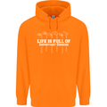 Golf Life's Full of Important Choices Funny Childrens Kids Hoodie Orange