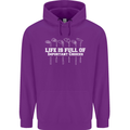 Golf Life's Full of Important Choices Funny Childrens Kids Hoodie Purple