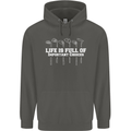 Golf Life's Full of Important Choices Funny Childrens Kids Hoodie Storm Grey