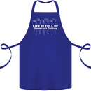 Golf Life's Full of Important Choices Funny Cotton Apron 100% Organic Royal Blue