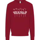 Golf Life's Full of Important Choices Funny Kids Sweatshirt Jumper Red