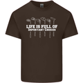 Golf Life's Full of Important Choices Funny Mens Cotton T-Shirt Tee Top Dark Chocolate
