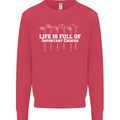 Golf Life's Full of Important Choices Funny Mens Sweatshirt Jumper Heliconia