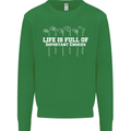 Golf Life's Full of Important Choices Funny Mens Sweatshirt Jumper Irish Green