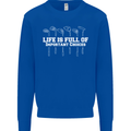 Golf Life's Full of Important Choices Funny Mens Sweatshirt Jumper Royal Blue