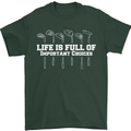 Golf Life's Full of Important Choices Funny Mens T-Shirt Cotton Gildan Forest Green