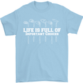 Golf Life's Full of Important Choices Funny Mens T-Shirt Cotton Gildan Light Blue