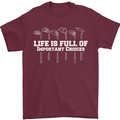 Golf Life's Full of Important Choices Funny Mens T-Shirt Cotton Gildan Maroon