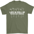 Golf Life's Full of Important Choices Funny Mens T-Shirt Cotton Gildan Military Green