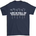 Golf Life's Full of Important Choices Funny Mens T-Shirt Cotton Gildan Navy Blue
