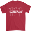 Golf Life's Full of Important Choices Funny Mens T-Shirt Cotton Gildan Red