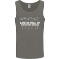 Golf Life's Full of Important Choices Funny Mens Vest Tank Top Charcoal
