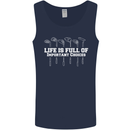 Golf Life's Full of Important Choices Funny Mens Vest Tank Top Navy Blue