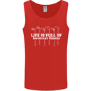 Golf Life's Full of Important Choices Funny Mens Vest Tank Top Red