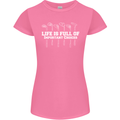 Golf Life's Full of Important Choices Funny Womens Petite Cut T-Shirt Azalea