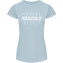 Golf Life's Full of Important Choices Funny Womens Petite Cut T-Shirt Light Blue