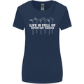 Golf Life's Full of Important Choices Funny Womens Wider Cut T-Shirt Navy Blue