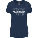 Golf Life's Full of Important Choices Funny Womens Wider Cut T-Shirt Navy Blue