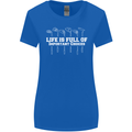 Golf Life's Full of Important Choices Funny Womens Wider Cut T-Shirt Royal Blue
